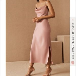 Bhldn Cali Satin Charmeuse Dress.